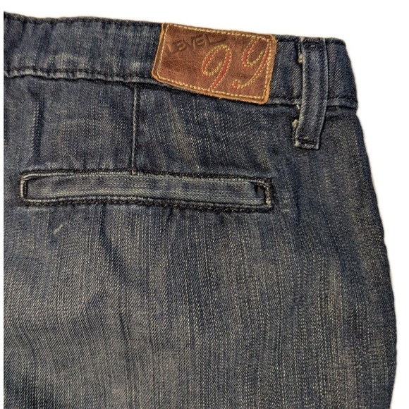 Anthropologie Level Ninety Nine Women's 8 Blue Jean Cuffed Shorts Low Rise Y2K - Picture 6 of 10